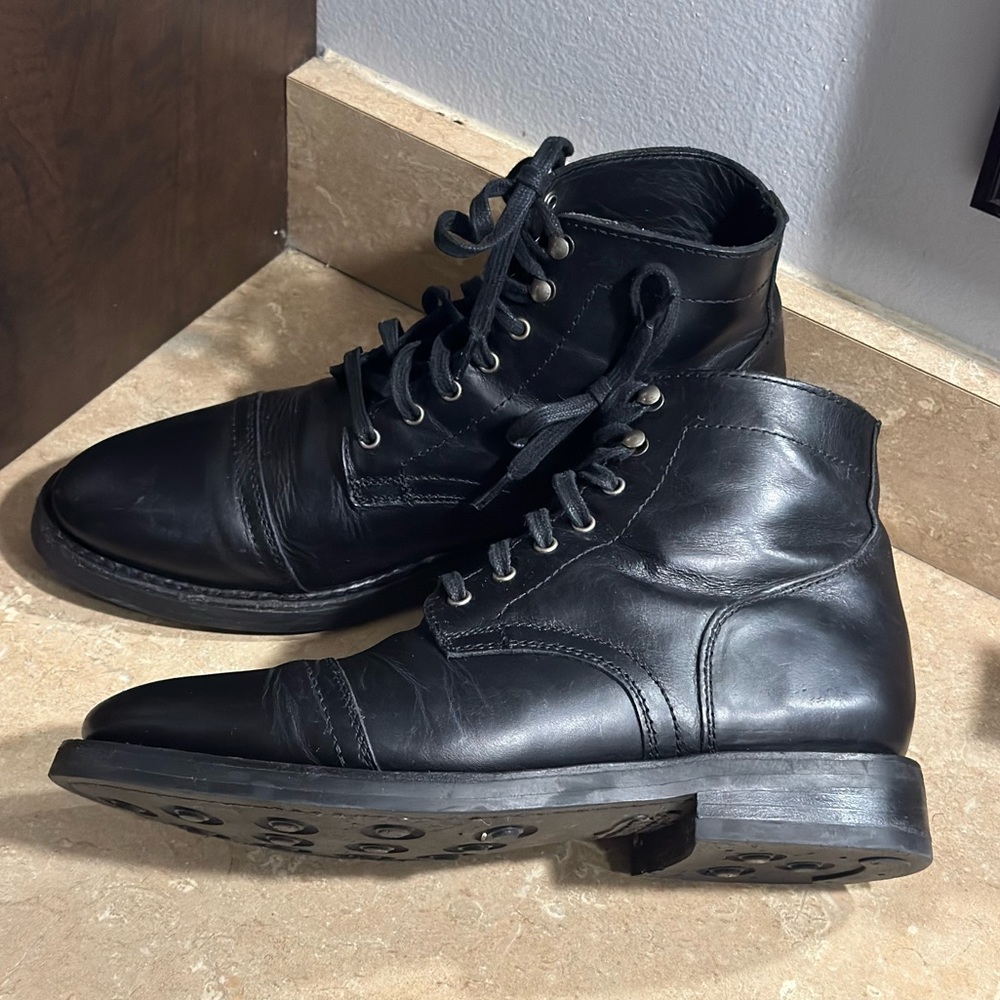 Thursday Boots Captain Black Like New 8.5/9